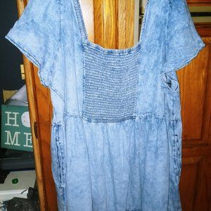 Super cute plus size denim dress